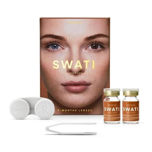 Swati Coloured 6-Months Lenses Bronze 1 Pair, Bijoux, Sacs & Beauté, Beauté | Cosmétiques & Maquillage, Envoi