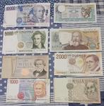 Italië. - 8 banconote Lire - anni vari  (Zonder, Postzegels en Munten