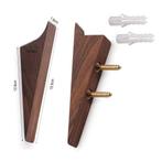 Houten wandhaak met schroeven (notenhout), Verzenden, Nieuw