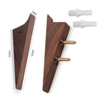 Houten wandhaak met schroeven (notenhout) beschikbaar voor biedingen