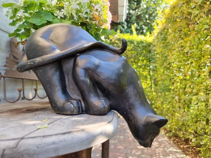 Beeldje - Curious cat - Hars, Antiek en Kunst, Curiosa en Brocante