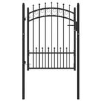 vidaXL Poort met speerpunten 100x125 cm staal zwart
