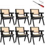 tectake Eetkamerstoel Lizzy met Weens vlechtwerk in boho-sti, Huis en Inrichting, Verzenden, Nieuw