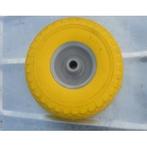 Steekwagenwiel geel anti lek polyurethaan wiel ( as-diameter