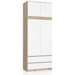 Kledingkast eiken wit XL lades Licht eiken wit (Slaapkamer), Huis en Inrichting, Kasten | Kleerkasten, Nieuw, 50 tot 100 cm, Met lade(s)
