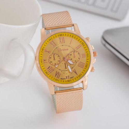 Luxe Horloge voor Dames - Modieus Kwarts Uurwerk Mesh Bandje, Handtassen en Accessoires, Smartwatches, Nieuw, Verzenden