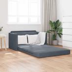 vidaXL Zetelbed 2-in-1 Donkergrijs 124x204x61 cm Velvet, Verzenden, Nieuw