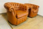 Coppia Poltrone Chesterfield stilo - Fauteuil (2) - Leder, Antiek en Kunst