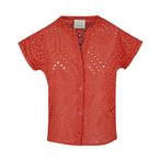 Verysimple • opengewerkte korte rode top • XS (IT40), Kleding | Dames, Verzenden, Verysimple, Maat 42/44 (L), Nieuw