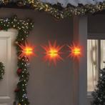 vidaXL Lumières de Noël avec LED 3 pcs pliable rouge, Neuf, Verzenden