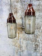 Plafondlamp (2) - Bakeliet, gehard glas