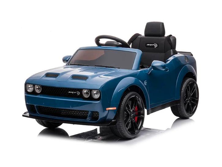 Dodge Challenger SRT, 12 volt elektrische kinderauto, Leder, Kinderen en Baby's, Speelgoed |Speelgoedvoertuigen, Nieuw, Afstandsbediening