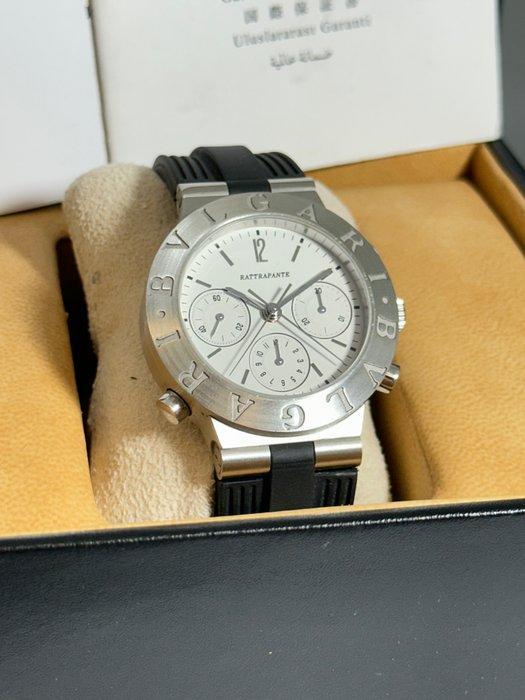 Bvlgari - Diagono Rattrapante Platinum - CH40PL - Homme -, Handtassen en Accessoires, Horloges | Heren