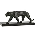 Max le Verrier - Sculpture, Art Deco panter OUGANDA L. 38 cm