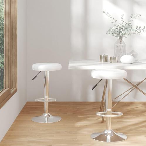 vidaXL Barstoelen 2 st kunstleer wit, Huis en Inrichting, Barkrukken, Nieuw, Verzenden