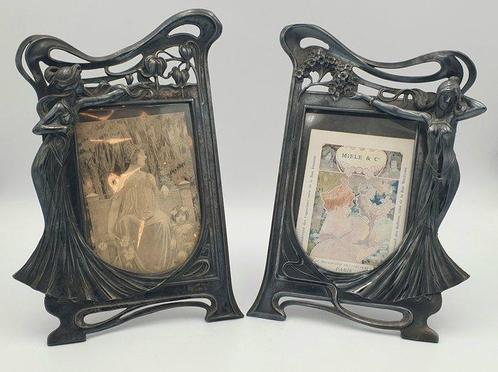 WMF - Cadre photo (2) - Plaqué(e) argent - Art nouveau très, Antiek en Kunst, Kunst | Designobjecten