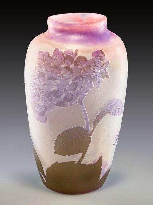 Emile Gallé - Vase  - Verre, Antiquités & Art, Antiquités | Verre & Cristal