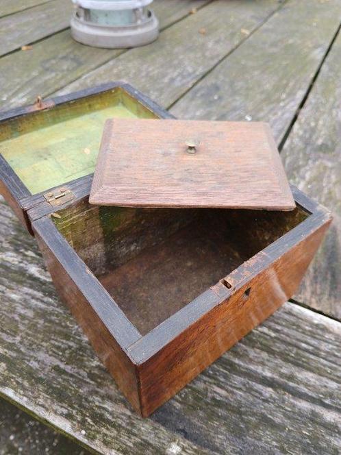 English George III style tea caddy box with one compartiment, Antiek en Kunst, Curiosa en Brocante