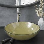 vidaXL Wastafel met kraan en pop-up afvoer gehard glas, Verzenden, Nieuw