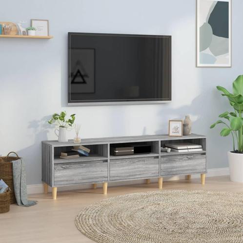 vidaXL Meuble TV Sonoma gris 150x30x44,5 cm bois, Huis en Inrichting, Kasten |Televisiemeubels, Verzenden