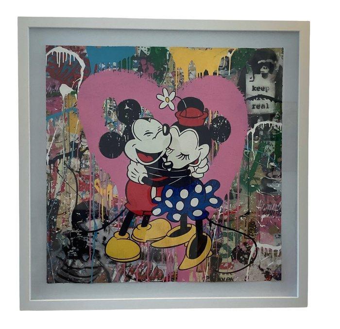 Mr Brainwash (1966) - Mickey en Minnie (original artwork), Antiek en Kunst, Kunst | Schilderijen | Modern