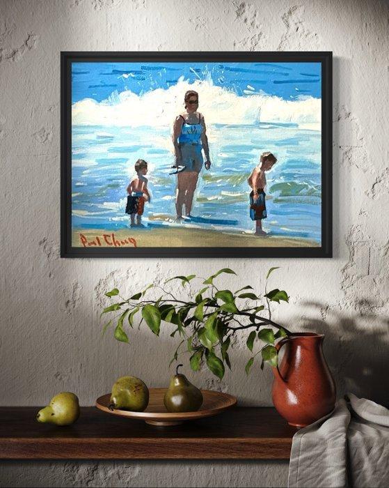 Paul Cheng - Mother and Sons #2, Antiek en Kunst, Kunst | Schilderijen | Modern