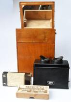 Gaumont II Stereoscope met (spiegel) opberg kast en twee, Verzamelen