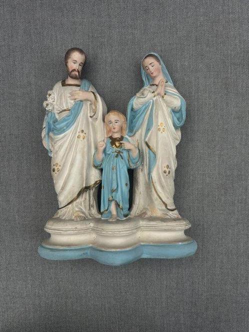 Beeld - Heilige Familie - 27 cm - Gips - Early 20th century, Antiek en Kunst, Antiek | Boeken en Manuscripten