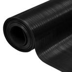 TM Vloermat anti-slip 3 mm 1,5x4 m rubber fijne ribbel Zwart, Verzenden