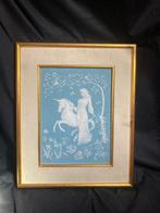 George McMonigle - Relief, La Dame et la Licorne / The lady, Antiek en Kunst