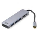 USB C adapter | ACT | 15 centimeter, Computers en Software, Verzenden, Nieuw