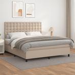 vidaXL Boxspring met matras kunstleer cappuccinokleurig, Verzenden, Nieuw