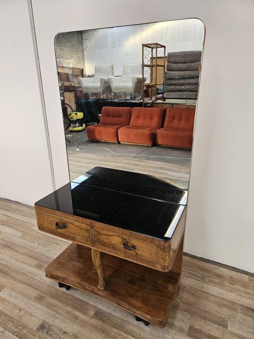 Kabinet - Wandtoilet in art decò-stijl met grote spiegel -, Antiek en Kunst, Kunst | Designobjecten