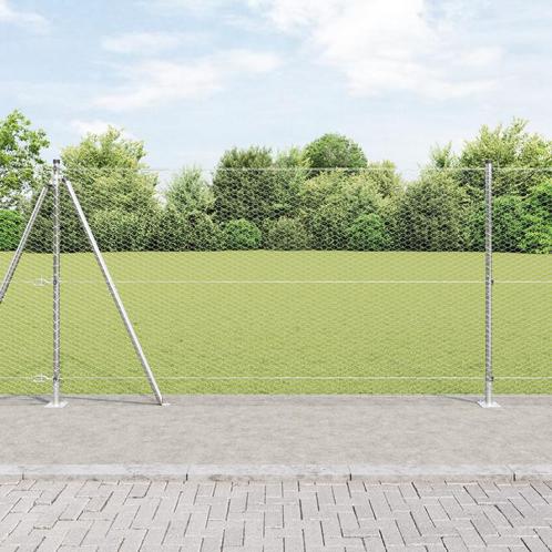 vidaXL Hexagon Hek 1.2x50 m Gegalvaniseerd Staal, Tuin en Terras, Palen, Balken en Planken, Nieuw, Verzenden