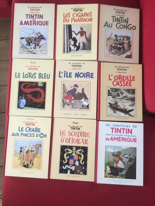 Tintin - 9 Facsimile-albums - Eerste druk/herdruk -, Boeken, Stripverhalen