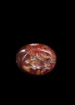 Sasanian Red Agate Stempel met liggende viervoeter (Zonder, Antiek en Kunst