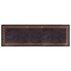 vidaXL Vloerkleed wasbaar anti-slip 80x300 cm zwart en, Huis en Inrichting, Stoffering | Tapijten en Vloerkleden, Verzenden, Nieuw