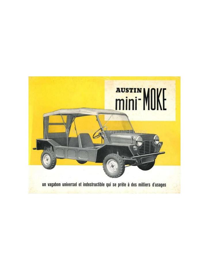 1966 AUSTIN MINI-MOKE BROCHURE FRANS, Boeken, Auto's | Folders en Tijdschriften, Ophalen of Verzenden
