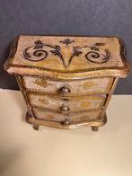 Kabinet - Houten gesneden en met de hand verguld - Florence, Antiek en Kunst