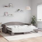 vidaXL Lit de jour avec lit gigogne taupe 90x200 cm, Maison & Meubles, Verzenden, Neuf