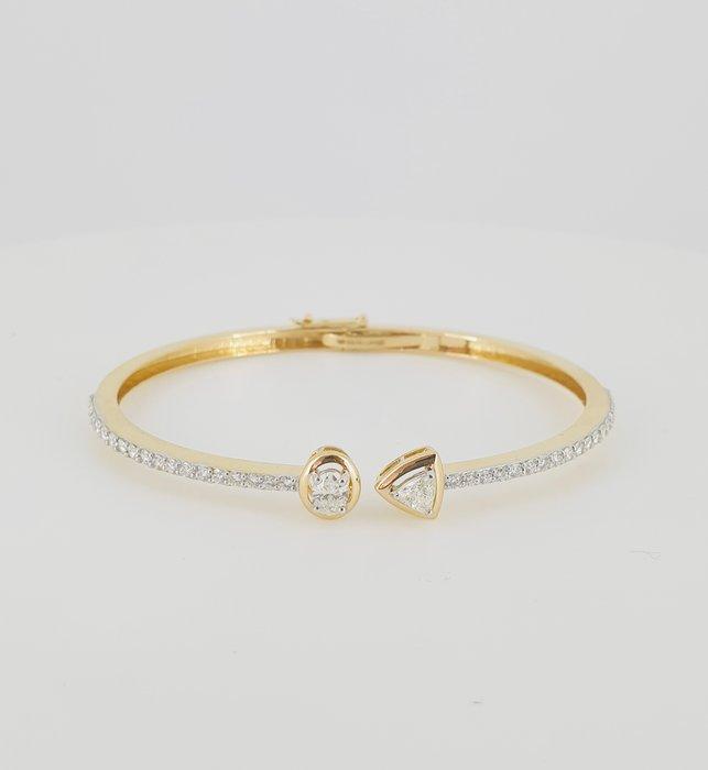 Armband - 18 karaat Geel goud, Rhodium geplateerd - 1.38ct., Handtassen en Accessoires, Armbanden