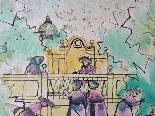 Nino Caffè (1908-1975) - Chiacchiere, Antiek en Kunst, Kunst | Schilderijen | Modern