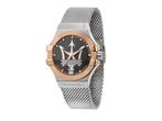 Veiling - Maserati Potenza Zilver/Rose 42mm, Handtassen en Accessoires, Horloges | Heren, Nieuw