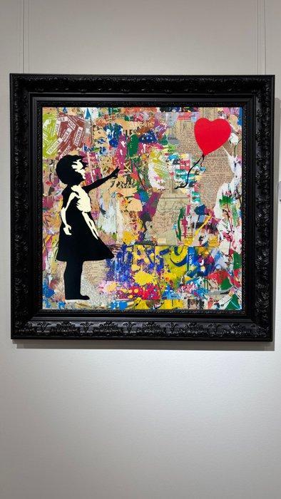Mr Brainwash (1966) - Balloon Girl · Unq 1/1, Antiek en Kunst, Kunst | Schilderijen | Modern