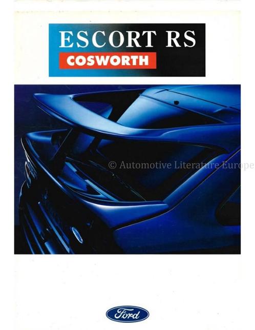 1992 FORD ESCORT RS COSWORTH BROCHURE NEDERLANDS, Boeken, Auto's | Folders en Tijdschriften, Ophalen of Verzenden