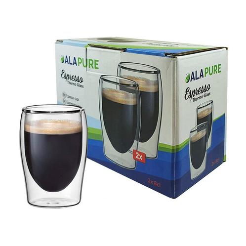 Alapure Dubbelwandige Espresso Thermoglazen ALA-GLS11, Electroménager, Accessoires de machine à café, Envoi