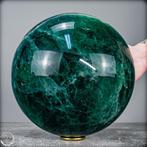 Hoogwaardige halfdoorzichtige bol van blauwgroene fluoriet, Verzamelen