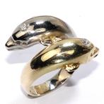 Ring - 14 karaat Geel goud, Witgoud -  0.20ct. tw. Diamant