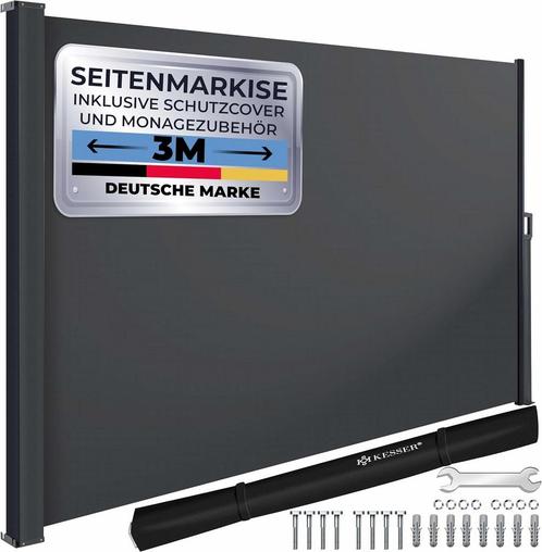 KESSER® Zijluifel, uittrekbaar, luifel, 160 x 300 cm, ondoor, Huis en Inrichting, Woonaccessoires | Overige, Verzenden