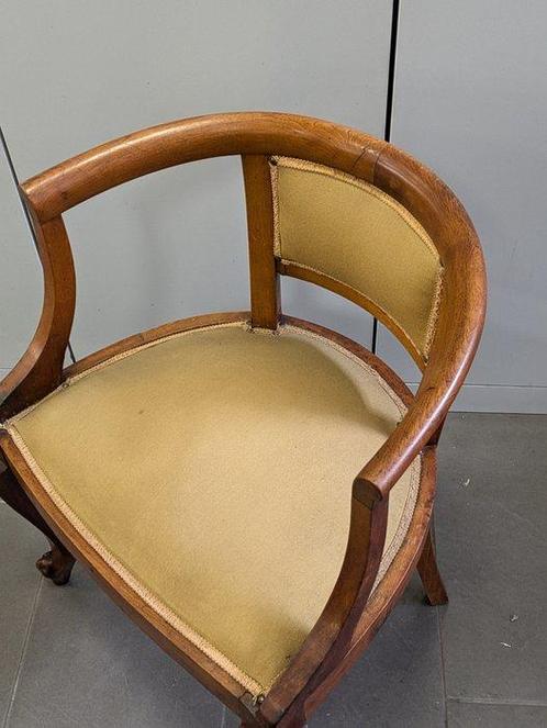 Fauteuil - Fluweel, Hout, Antiek en Kunst, Curiosa en Brocante